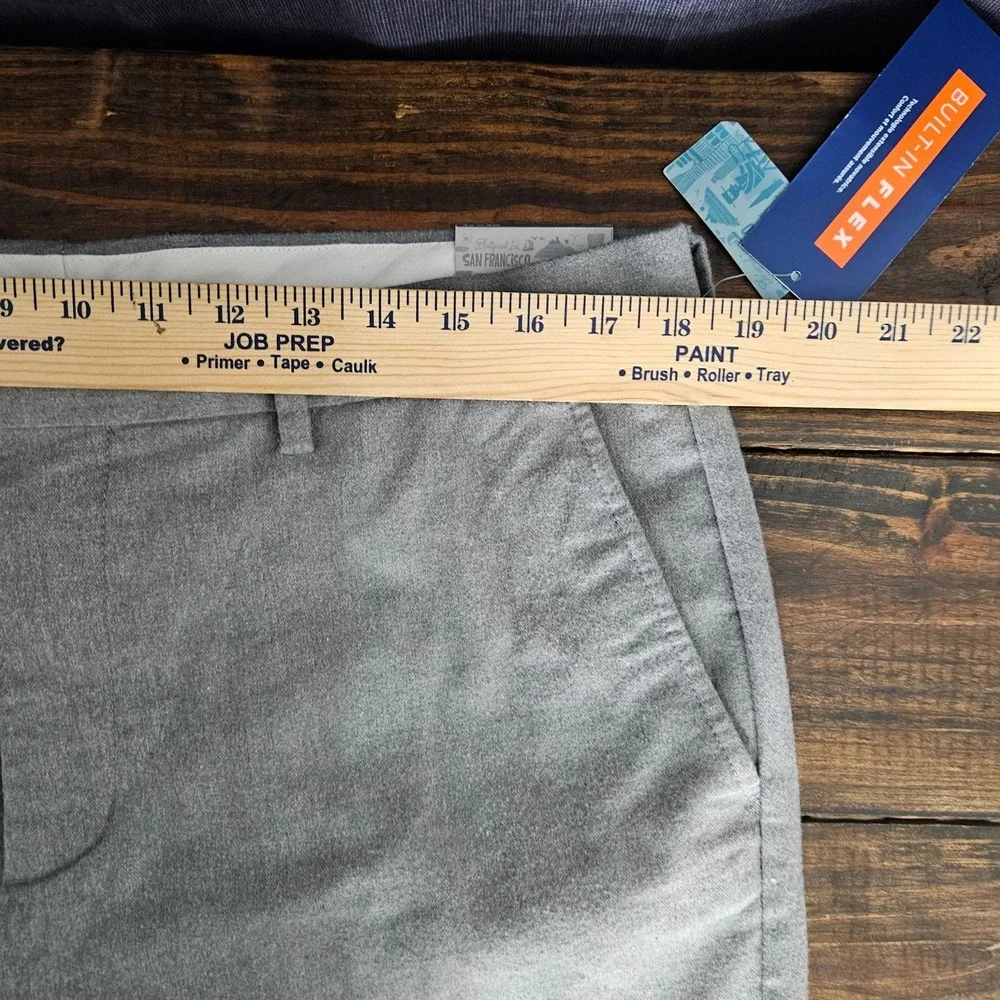 Old Navy‎ Men's Flannel Pants Trousers Gray Signature Slim Size 36x30 NEW